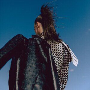 GUCCI EMBOSSED GG LEATHER JACKET / BLAZER